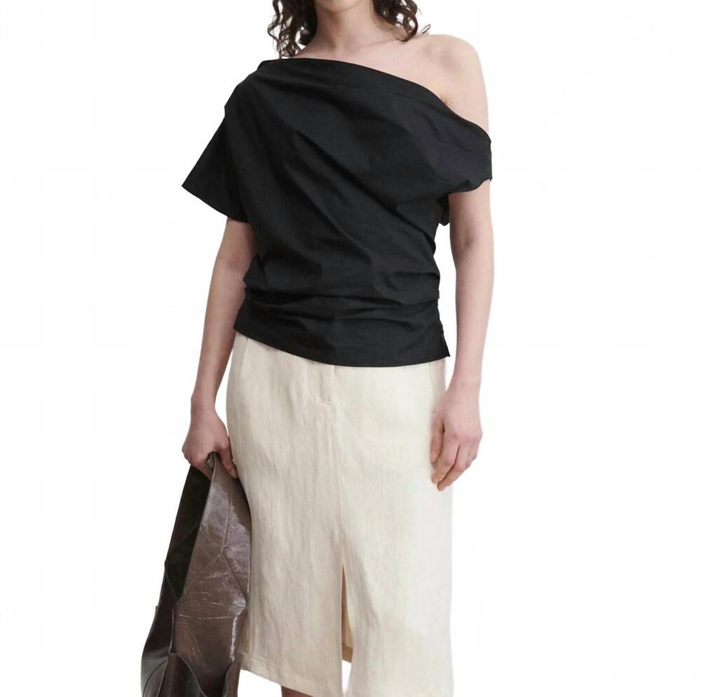 NEW RACHEL COMEY mata one-shoulder top in black